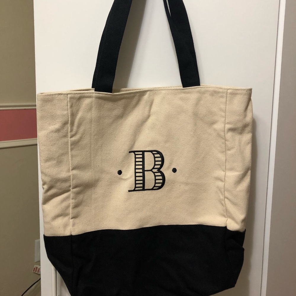 Never used •B• monogrammed tote/bag